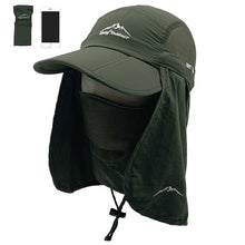 Load image into Gallery viewer, Unisex Sun Protection Baseball Cap With Detachable Neck and Face Flaps For Hiking or Fishing - Sunny Outdoors
