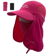 Load image into Gallery viewer, Unisex Sun Protection Baseball Cap With Detachable Neck and Face Flaps For Hiking or Fishing - Sunny Outdoors
