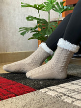 Load image into Gallery viewer, Warm Fleece Socks Mens Womens Knitted Cozy Fleece-Lined Socks With Grippers For Cold Nights Winter Nights - Sunny Outdoors
