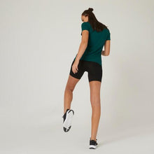 Load image into Gallery viewer, Women's slim-fit cotton fitness cycling shorts without pockets 500 - black - Sunny Outdoors
